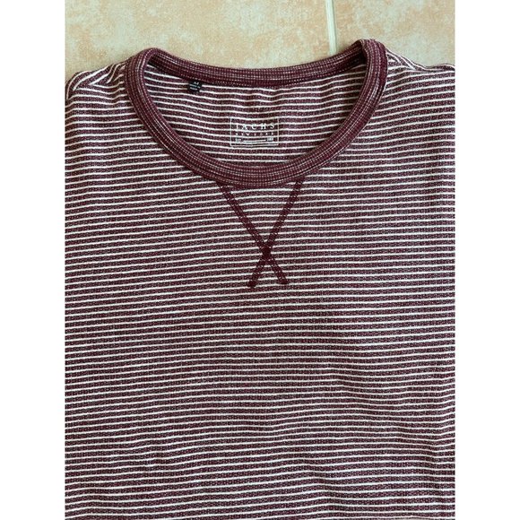 Jachs New York Sweatshirt Burgundy striped white cotton‎ blend  Men size M - Picture 6 of 7